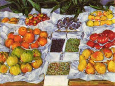 Gustave Caillebotte Fruit Displayed on a Stand Norge oil painting art